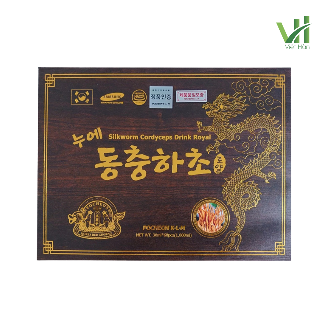 Nước Đông Trùng Hạ Thảo Royal Pocheon 30ml x 60 Gói - Ảnh 5