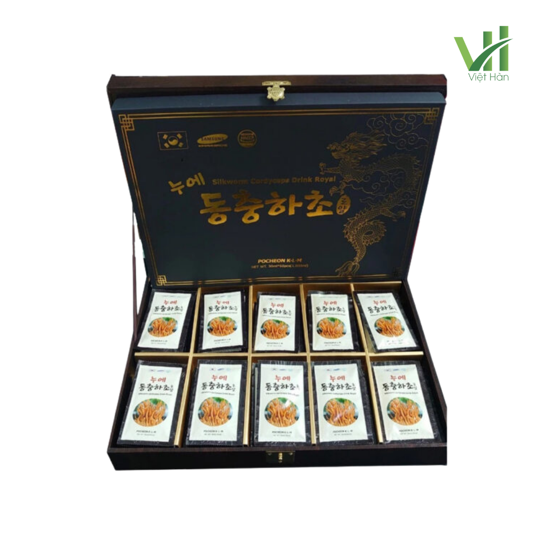 Nước Đông Trùng Hạ Thảo Royal Pocheon 30ml x 60 Gói - Ảnh 4