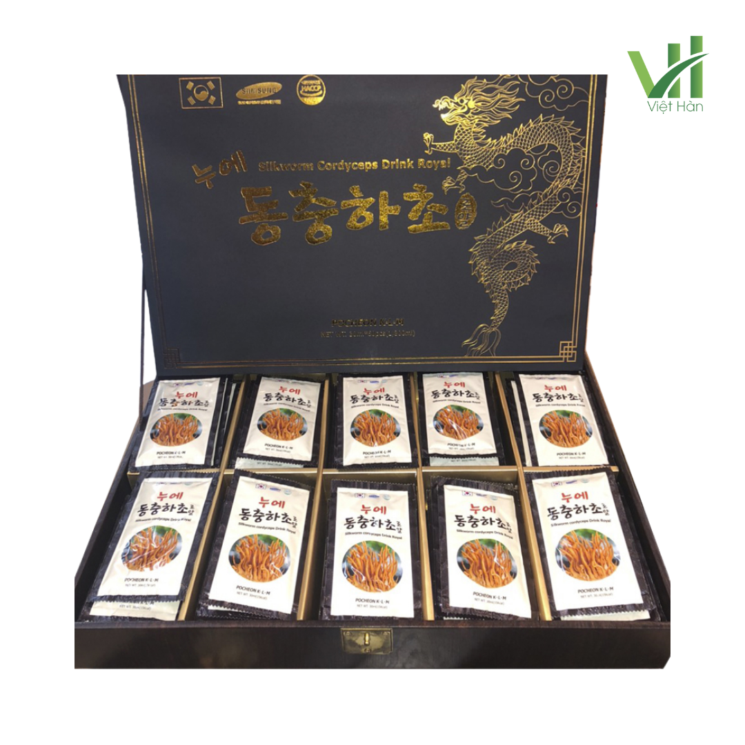 Nước Đông Trùng Hạ Thảo Royal Pocheon 30ml x 60 Gói - Ảnh 2