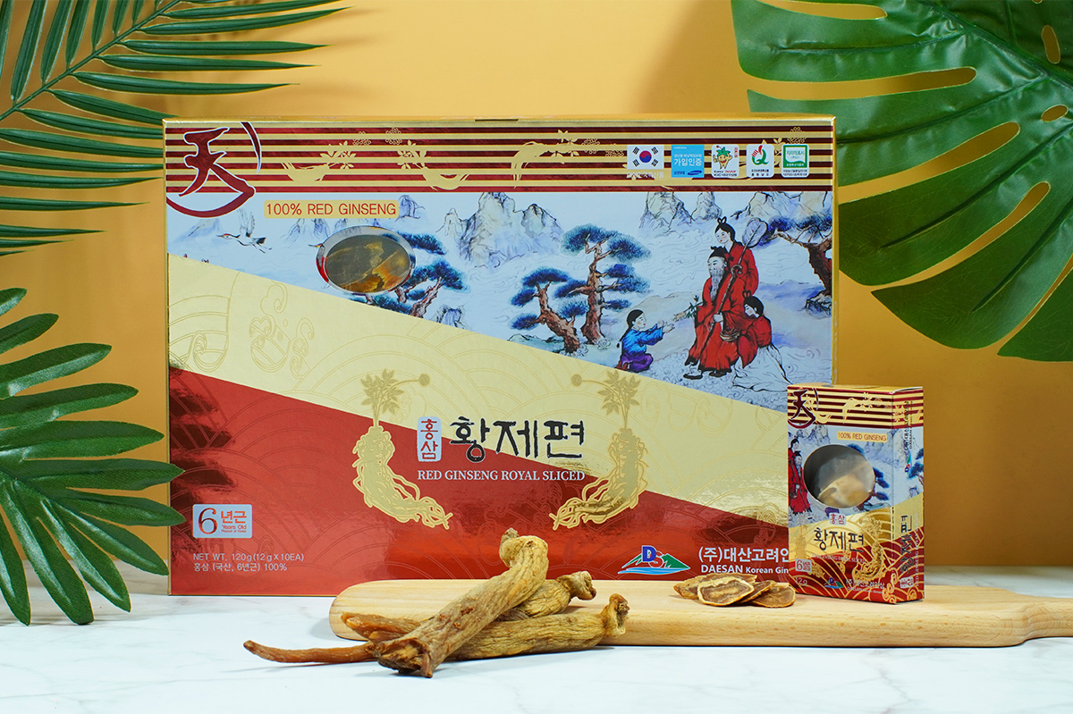 Hồng Sâm Lát Khô Daesan Hàn Quốc Hộp 10 gói x 12g - Ảnh 5