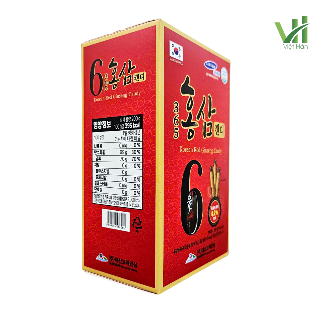 Kẹo hồng sâm Hàn Quốc hộp 200 gram - Ảnh 4