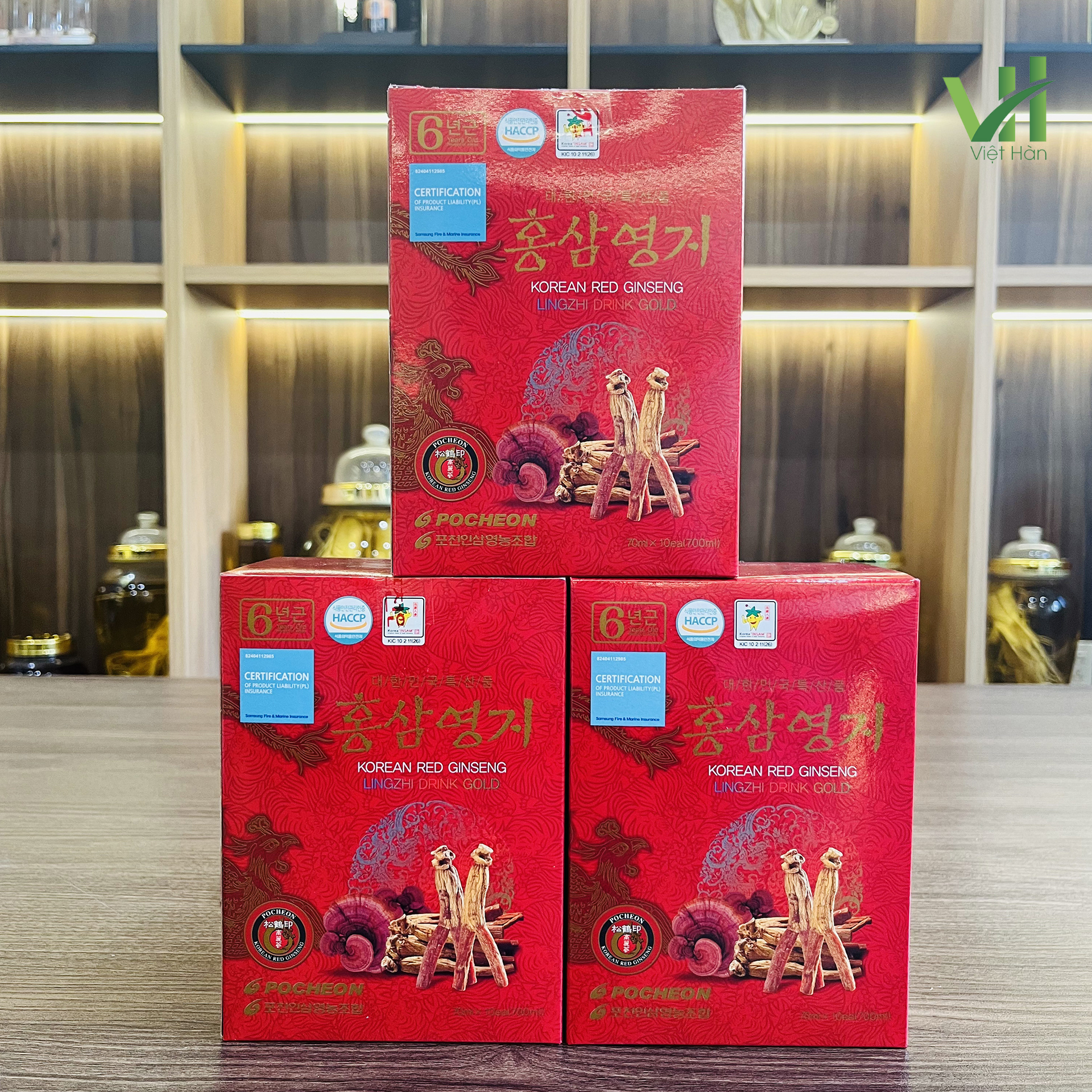 Nước Hồng Sâm Linh Chi Pocheon Hàn Quốc Hộp 70ml x 30 gói - Ảnh 4