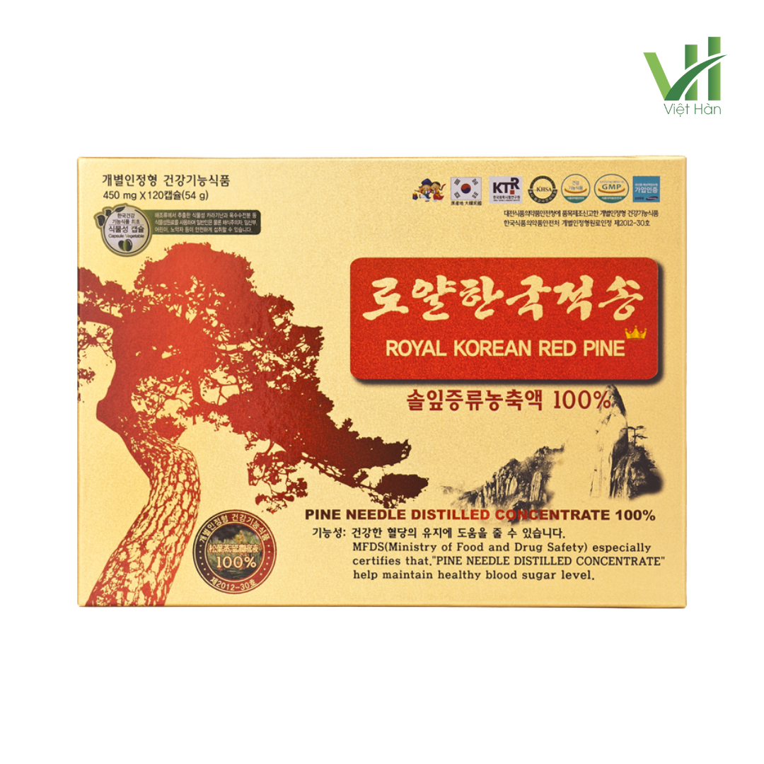 Tinh Dầu Thông Đỏ Hoàng Gia Daedong 450mg x 120 viên - Ảnh 3