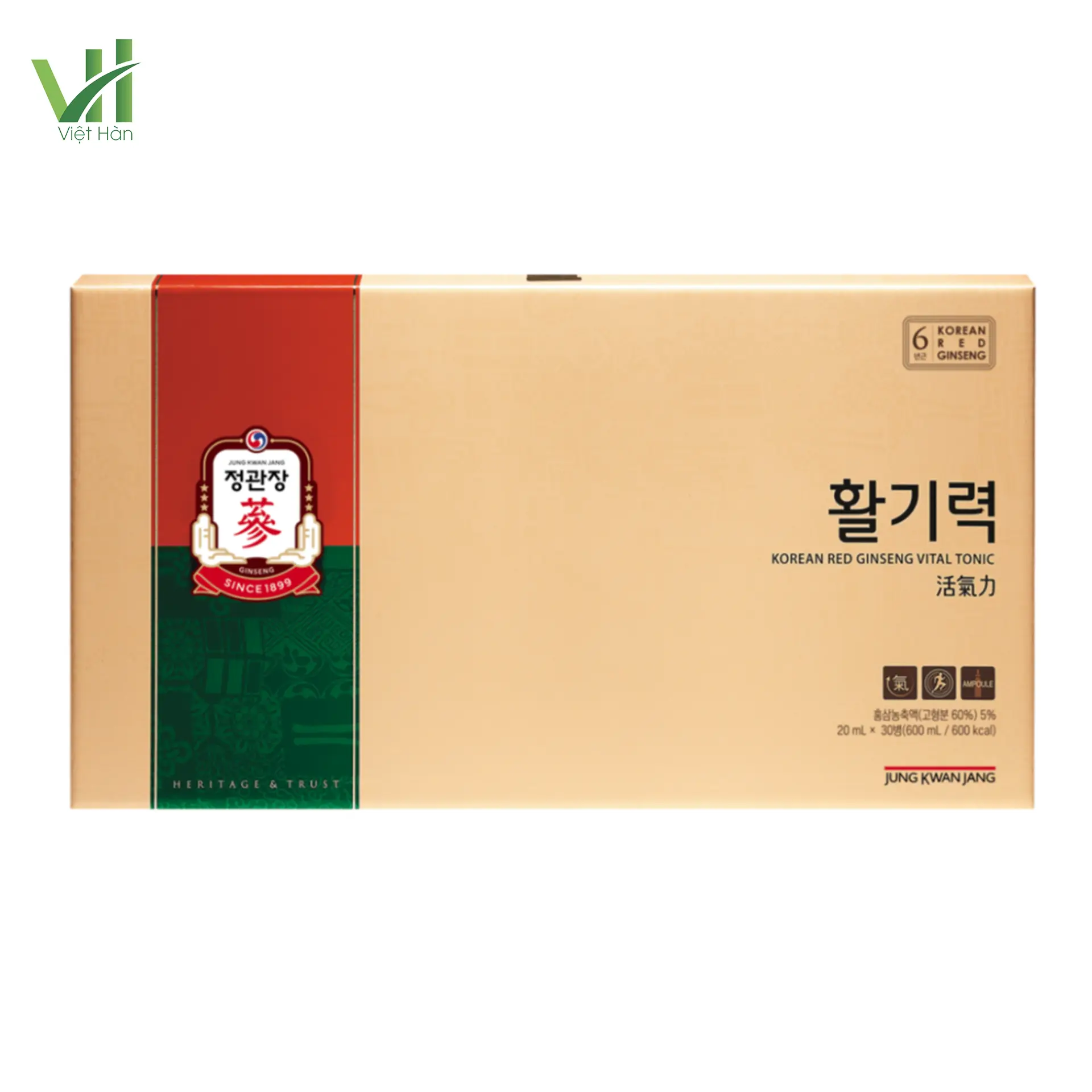 Nước Hồng Sâm Vital Tonic KGC Hàn Quốc – Hộp 30 ống x 20ml - Ảnh 3