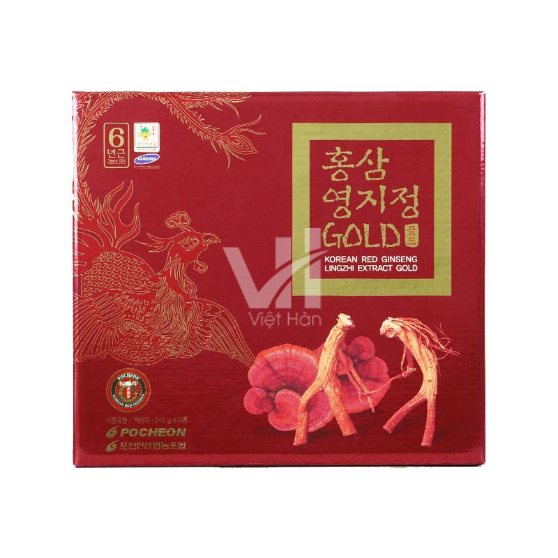 Cao Hồng Sâm Linh Chi Pocheon Hàn Quốc Hộp 240g x 2 lọ - Ảnh 2
