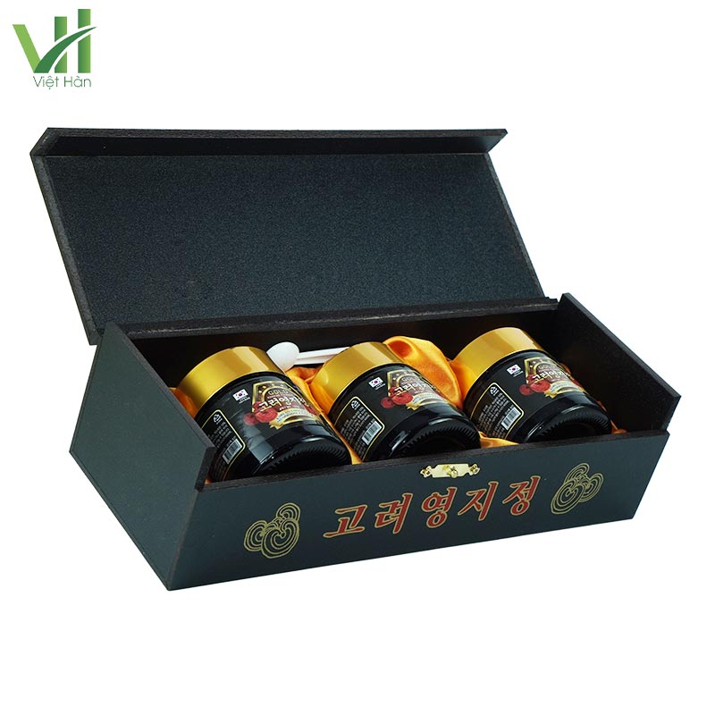 Cao Linh Chi Núi Hàn Quốc hộp gỗ đen 360g (120g x 3 lọ) – Nhập khẩu - Ảnh 3