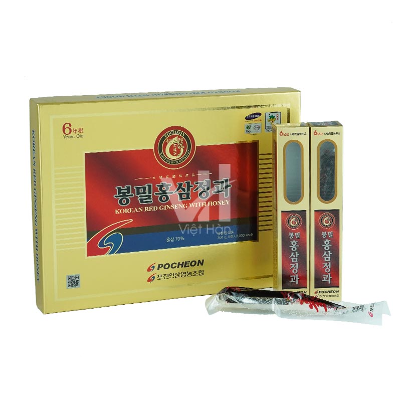 Hồng sâm nguyên củ tẩm mật ong 300g Pocheon - Ảnh 2
