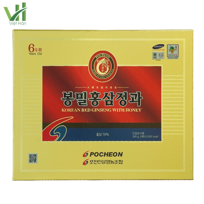Hồng sâm nguyên củ tẩm mật ong 300g Pocheon - Ảnh 3
