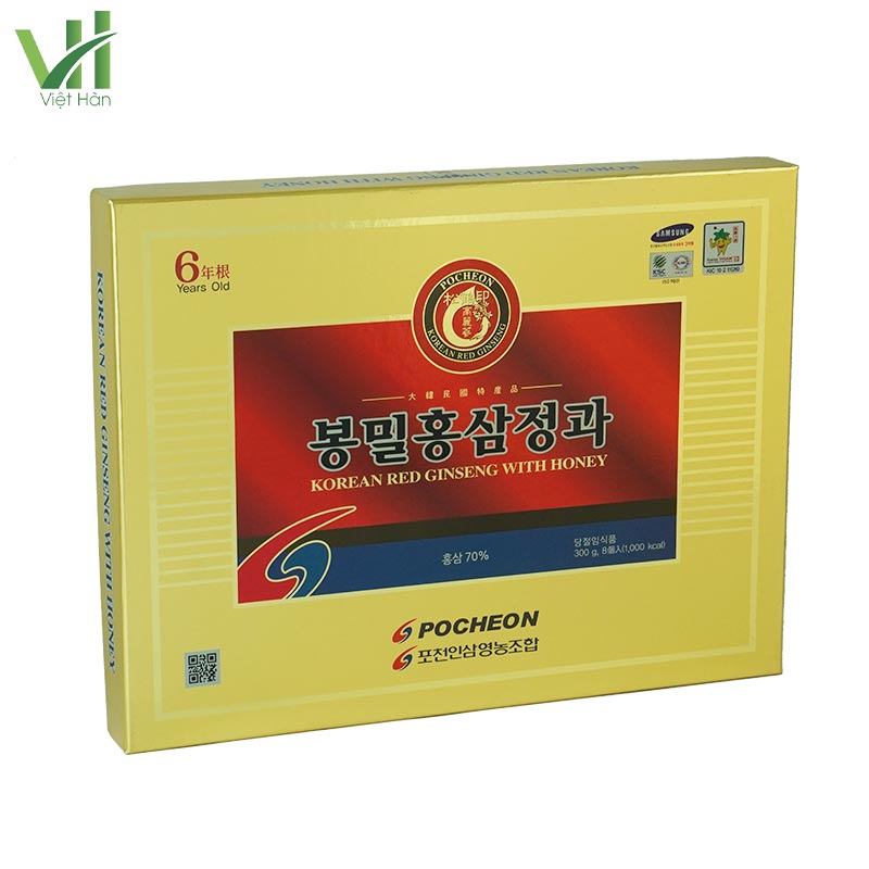 Hồng sâm nguyên củ tẩm mật ong 300g Pocheon - Ảnh 4