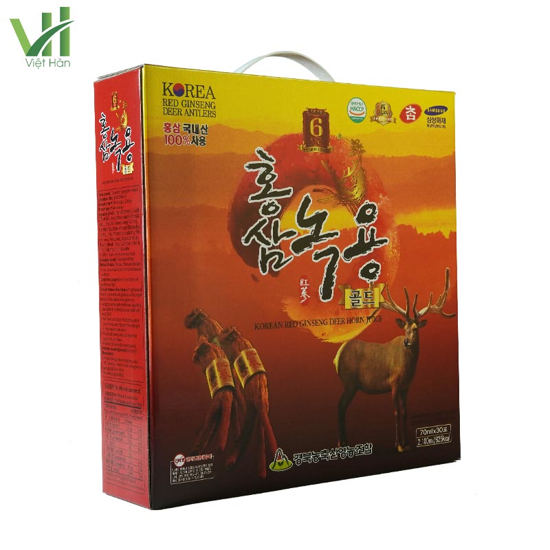 Nước Hồng Sâm Nhung Hươu Hàn Quốc Hộp 30 gói x 70ml - Ảnh 4