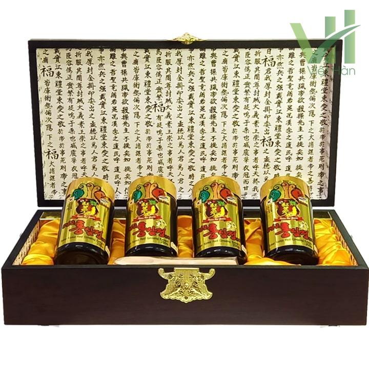 Cao Hồng Sâm Kanghwa Hàn Quốc Hộp gỗ 250g x 4 lọ - Ảnh 5