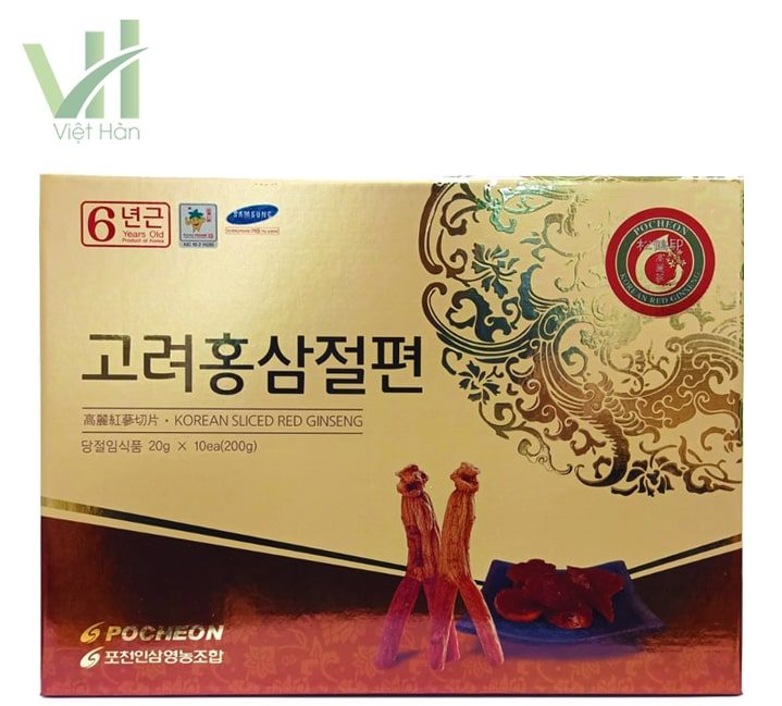 Hồng sâm lát tẩm mật ong Pocheon Hàn Quốc – Hộp 10 gói x 20g - Ảnh 6