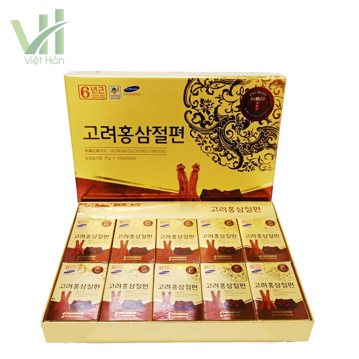 Hồng sâm lát tẩm mật ong Pocheon Hàn Quốc – Hộp 10 gói x 20g - Ảnh 4