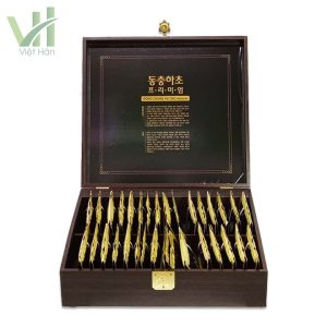 Nước uống Đông Trùng Hạ Thảo Hàn Quốc hộp gỗ đen 30ml x 60 gói
