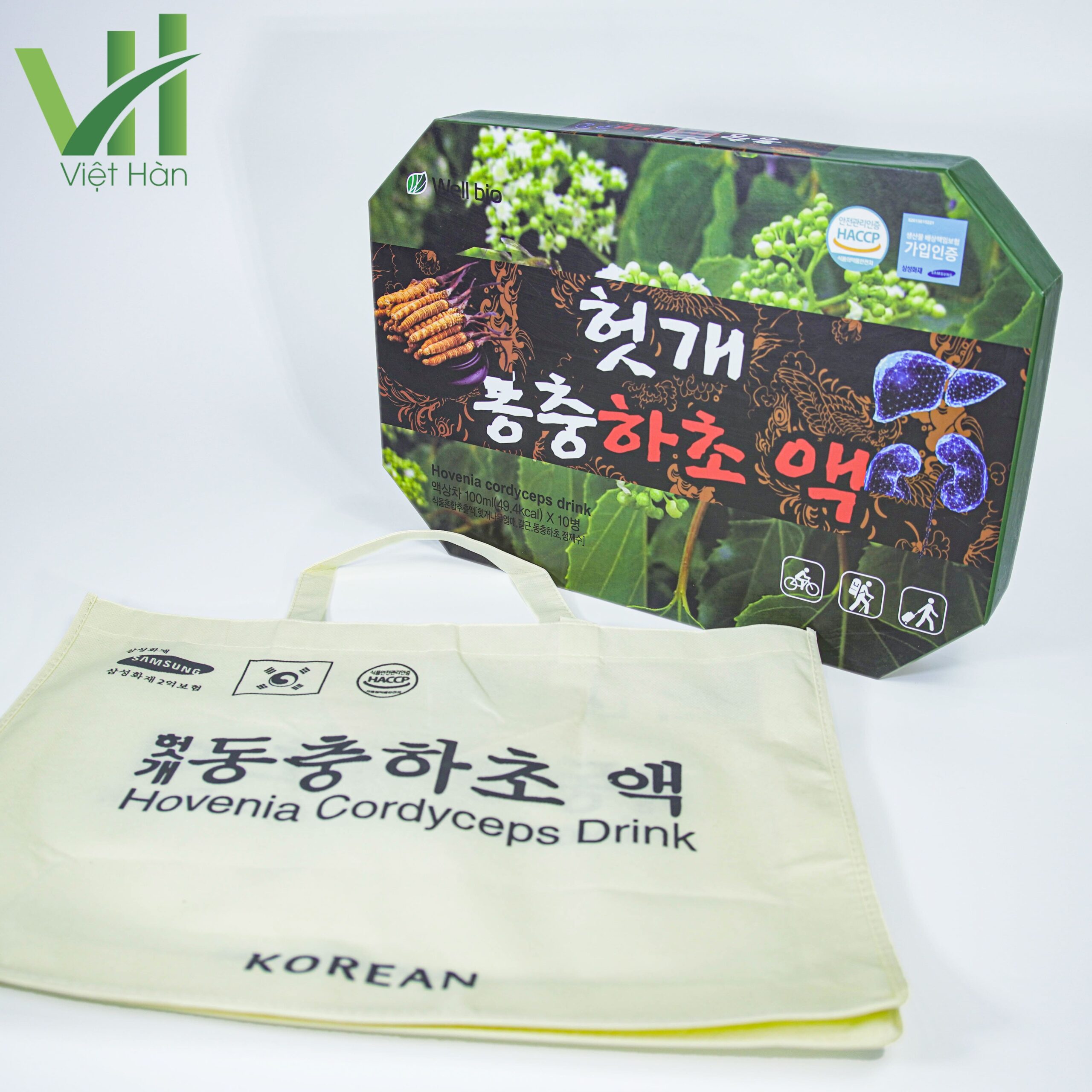 Nước Mát Gan Đông Trùng Hạ Thảo Well Bio hộp 10 chai x 100ml - Ảnh 3