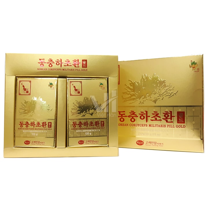 Viên Đông Trùng Hạ Thảo Hàn Quốc KGS Hộp 100g x 2 lọ - Ảnh 2